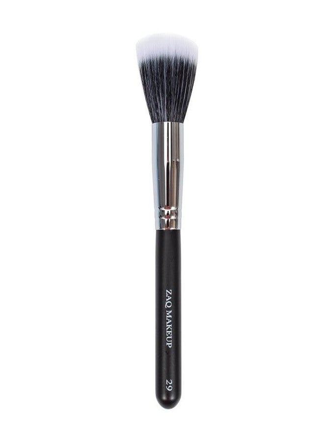 ZAQ Premium Duo Fiber Stippling Brush - The Ultimate Tool for Flawless Liquid Foundation Application, Blending, and Face Makeup - Image 1